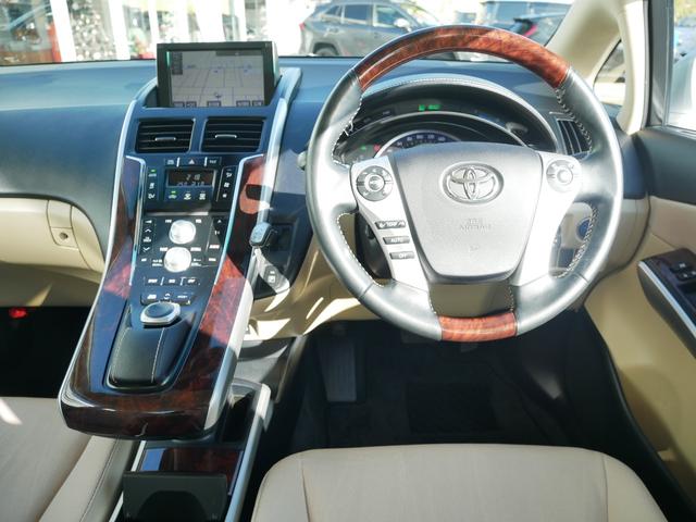 SAI G メーカーオプションナビ バックモニター ETC プッシュスタート HIDヘッドライト シートメモリー オートエアコン パワーシート スペアタイヤ スマートキー 三角表示板付き(10枚目)