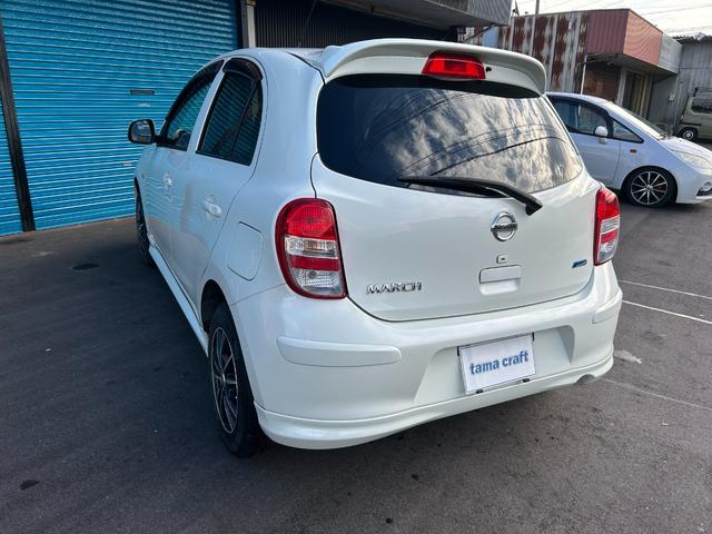 マーチ 12S Vパッケージ 電動格納ミラー 純正エアロ 社外アルミホイール 社外ナビ フルセグ/DVD/Bluetooth ETC フォグランプ(7枚目)