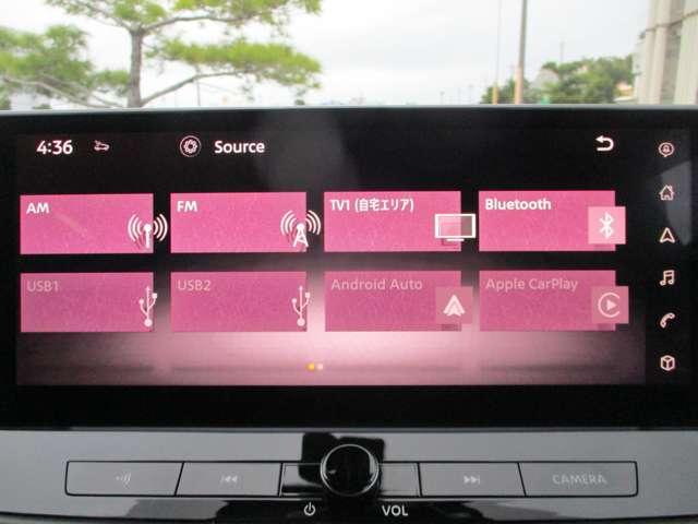 ＡＭ・ＦＭラジオ、地デジＴＶ、Ｂｌｕｅｔｏｏｔｈ、Ａｐｐｌｅ　Ｃａｒ　Ｐｌａｙが搭載されております。