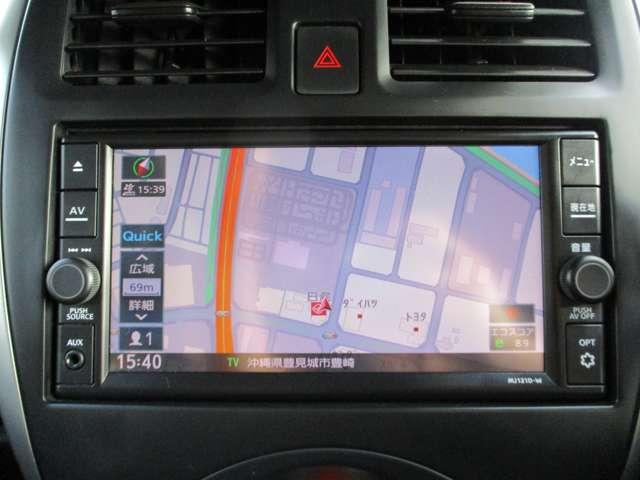 ■日産純正メモリーナビ（ＭＪ１２１Ｄ-Ｗ）。どこに行くにもあると便利なナビ。