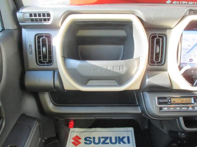 ハスラー ＨＹＢＲＩＤ　Ｇターボ　３型　全方位カメラ　ナビ　コネクト　全方位カメラ　９インチ純正ナビ　スズキコネクト対応通信機装着車　アイドリングストップ　ＬＥＤヘッドランプ　両席シートヒーター　衝突被害軽減ブレーキ　後退時ブレーキサポート（24枚目）