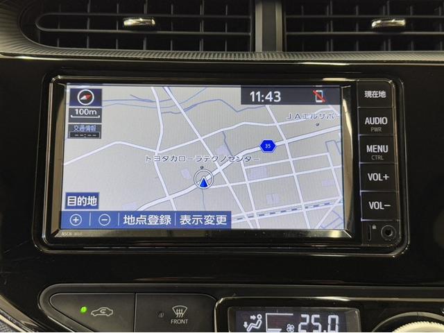 アクア Sスタイルブラック 衝突被害軽減ブレーキ ペダル踏み間違い急発進抑制装置 ドライブレコーダー ナビ ワンセグ Bluetooth シートヒーター LED スマートキー 先進ライト 車線逸脱警報 バックモニター 記録簿(9枚目)