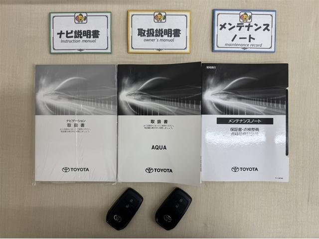アクア Ｇ　ＡＣ１００Ｖ／１５００Ｗ電源コンセント　モデリスタアルミ　ディスクプレイヤー　フルセグＴＶ　Ｂｌｕｅｔｏｏｔｈ　バックモニター　クルーズコントロール　スマートキー　イモビライザー　ワンオーナー　記録簿（33枚目）