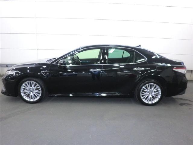 カムリ Ｇレザーパッケージ　衝突被害軽減　ＤＶＤプレーヤー　定期点検記録簿　ＬＥＤランプ　ナビＴＶ　横滑り防止　本革シート　電動シート　イモビライザー　エアバッグ　キーフリー　メモリ－ナビ　オートクルーズ　ＡＢＳ　オートエアコン（3枚目）