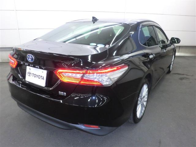 カムリ Ｇレザーパッケージ　衝突被害軽減　ＤＶＤプレーヤー　定期点検記録簿　ＬＥＤランプ　ナビＴＶ　横滑り防止　本革シート　電動シート　イモビライザー　エアバッグ　キーフリー　メモリ－ナビ　オートクルーズ　ＡＢＳ　オートエアコン（4枚目）