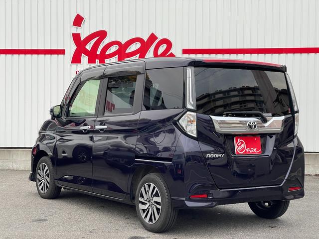 ルーミー カスタムＧ　アップル保証１年付き　ワンオーナー　禁煙車　セーフティセンス　ドラレコ　純正ナビ　フルセグ　バックカメラ　全周囲カメラ　シートヒーター　両側パワスラ　ＥＴＣ　クルコン　ステアリングＳＷ　Ａライト（3枚目）