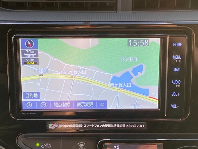 アクア Ｓ　ワンオーナー　禁煙車　純正ナビ　地デジＴＶ　バックカメラ　ＬＥＤヘッド　クリソナ　ＬＥＤフォグ　プリクラッシュ　パーキングサポート　オートハイビーム　スペアタイヤ　スマートキー　プッシュスタート（9枚目）