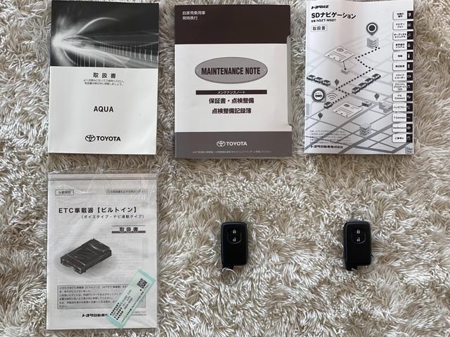 アクア Ｓ　ワンオーナー　禁煙車　純正ナビ　地デジＴＶ　バックカメラ　ＬＥＤヘッド　クリソナ　ＬＥＤフォグ　プリクラッシュ　パーキングサポート　オートハイビーム　スペアタイヤ　スマートキー　プッシュスタート（20枚目）