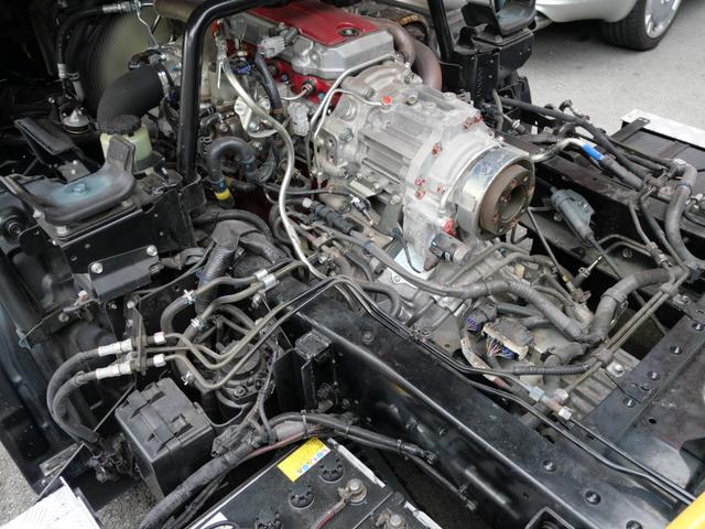 デュトロ Ｗキャブ　ＮＯＸ・ＰＭ適合車　キャブオーバー　ダブルキャブ　電動キャブチルト　三方開　各部縞鋼板貼り　レザー調シートカバー　可倒式パーキングブレーキ全塗装カスタム済み　ドアバイザー　電動格納ミラー（33枚目）