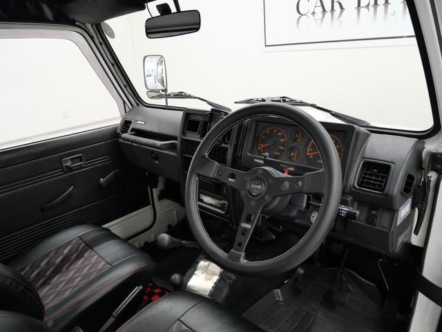 ジムニー CC 後付けパワーステアリング(純正流用) 純正オプションフォグライト 防錆施工済み(ノックスドール) BesTop幌 モモステアリング シートカバー 1型グリル JA11V用アルミホイール Tベルト交換済(18枚目)