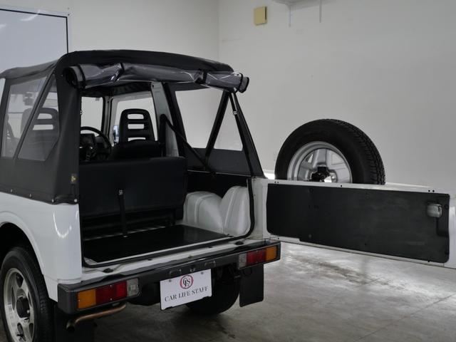 ジムニー CC 後付けパワーステアリング(純正流用) 純正オプションフォグライト 防錆施工済み(ノックスドール) BesTop幌 モモステアリング シートカバー 1型グリル JA11V用アルミホイール Tベルト交換済(28枚目)