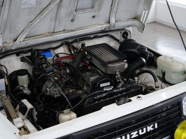 ジムニー CC 後付けパワーステアリング(純正流用) 純正オプションフォグライト 防錆施工済み(ノックスドール) BesTop幌 モモステアリング シートカバー 1型グリル JA11V用アルミホイール Tベルト交換済(31枚目)