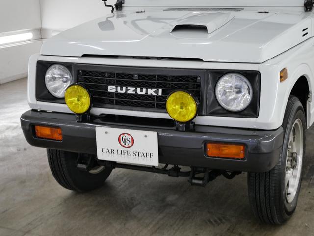 ジムニー CC 後付けパワーステアリング(純正流用) 純正オプションフォグライト 防錆施工済み(ノックスドール) BesTop幌 モモステアリング シートカバー 1型グリル JA11V用アルミホイール Tベルト交換済(37枚目)