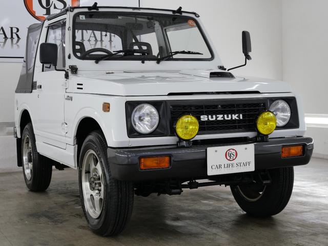 ジムニー CC 後付けパワーステアリング(純正流用) 純正オプションフォグライト 防錆施工済み(ノックスドール) BesTop幌 モモステアリング シートカバー 1型グリル JA11V用アルミホイール Tベルト交換済(75枚目)