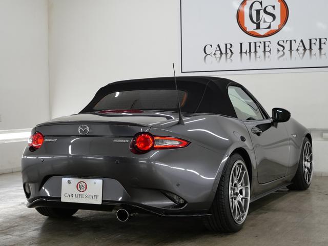 ロードスター Sスペシャルパッケージ マツダスピードエアロパーツ リアスポイラー HKSハイパーマックス車高調 HKSマフラー ENKEI17インチアルミホイール シートカバー スマートキー 1年保証付き 禁煙車 ワンオーナー車 記録簿(5枚目)