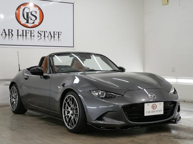 ロードスター Sスペシャルパッケージ マツダスピードエアロパーツ リアスポイラー HKSハイパーマックス車高調 HKSマフラー ENKEI17インチアルミホイール シートカバー スマートキー 1年保証付き 禁煙車 ワンオーナー車 記録簿(9枚目)