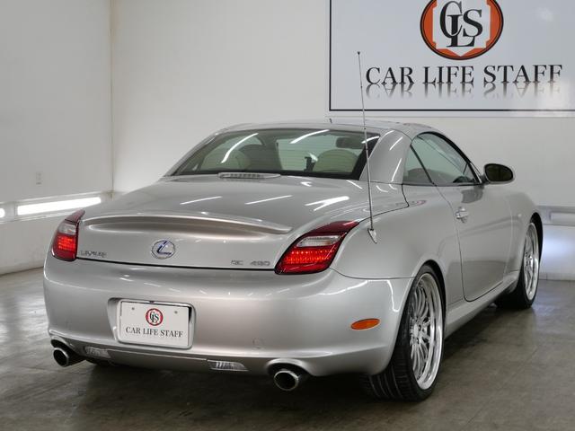 SC SC430 LXモードフロントスポイラー WORK20インチアルミホイール 社外バネローダウン 純正リアスポイラー マークレビンソン バックモニター フルセグTV 電動オープン 1年保証付き 禁煙車 保証書(4枚目)