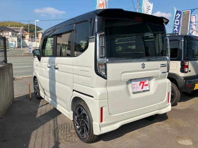 スペーシアカスタム ハイブリッドＸＳ　両側電動スライドドア　ステアリングヒーター　ナビ　ＴＶ　スマートキー　ＣＤ　ＤＶＤ　ベンチシート　アイドリングストップ　全方位カメラ　シートヒーター（8枚目）