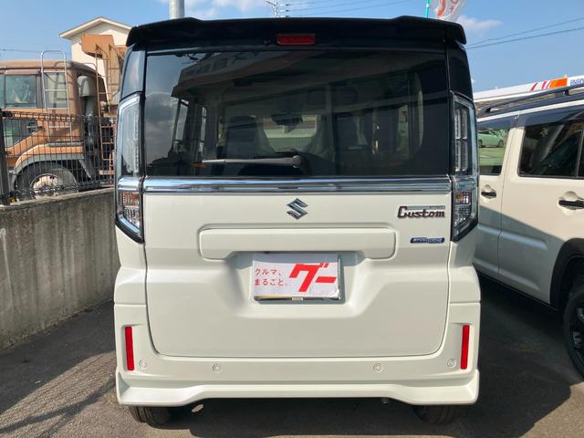 スペーシアカスタム ハイブリッドＸＳ　両側電動スライドドア　ステアリングヒーター　ナビ　ＴＶ　スマートキー　ＣＤ　ＤＶＤ　ベンチシート　アイドリングストップ　全方位カメラ　シートヒーター（9枚目）