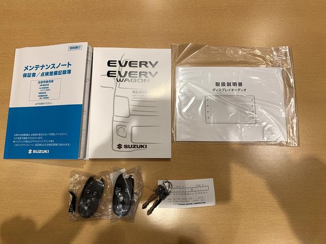 エブリイワゴン ＰＺターボスペシャル　ディスプレイオーディオ・バックアイカメラ・ハイルーフ・届出済未使用車・デュアルカメラブレーキ・電動オートステップ・両側パワースライドドア・運転席シートヒーター・スマートキー２個・純正１４インチＡＷ（58枚目）