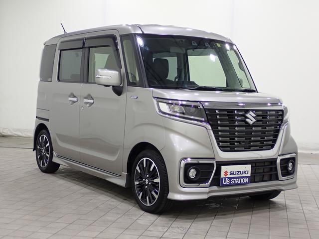 スペーシア カスタム　ＨＹＢＲＩＤ　ＸＳターボ　　２ＷＤ　　ナビ・ＥＴＣ　カスタム　ＨＹＢＲＩＤ　ＸＳターボ　２型　前後衝突軽減ブレーキサポート・スズキ純正全方位モニター付メモリーナビ・ビルトインＥＴＣ・ＬＥＤヘッドライト・両側電動スライドドア（7枚目）