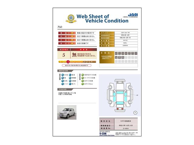 車両状態評価書