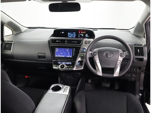 プリウスα Ｓ　スマキ－　整備点検記録簿　リモコンキー　横滑り防止装置付き　ＰＷ　Ｂカメラ　フルフラット　ナビ・ＴＶ　サイドエアＢ　ＡＵＸ　ＥＴＣ車載器　ＡＢＳ付き　アルミホイール　１セグＴＶ　メモリーナビゲーション（5枚目）