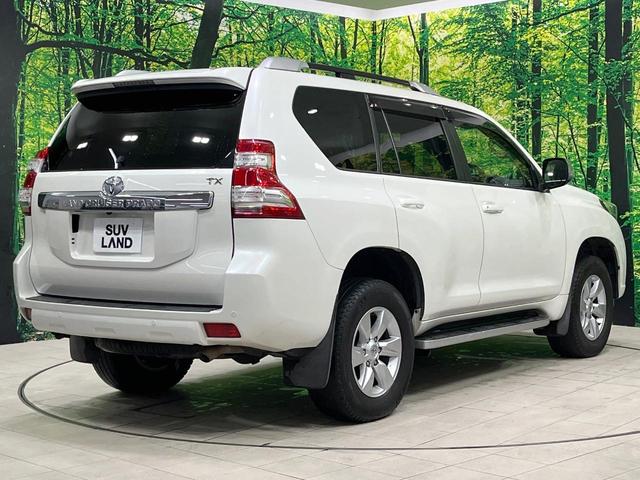 ランドクルーザープラド TX Lパッケージ・G-フロンティア 禁煙車 サンルーフ 純正SDナビ バックカメラ 寒冷地仕様 レザーシート コーナーセンサー スマートキー LEDヘッド 純正17インチアルミ ルーフレール ETC クルコン オートライト(16枚目)