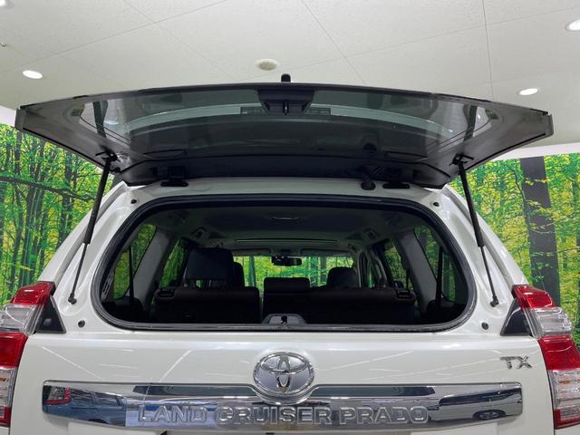 ランドクルーザープラド TX Lパッケージ・G-フロンティア 禁煙車 サンルーフ 純正SDナビ バックカメラ 寒冷地仕様 レザーシート コーナーセンサー スマートキー LEDヘッド 純正17インチアルミ ルーフレール ETC クルコン オートライト(32枚目)