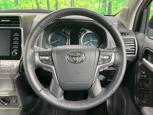 ランドクルーザープラド ＴＸ　Ｌパッケージ　マットブラックエディション　禁煙車　サンルーフ　純正９型ナビ　全周囲カメラ　黒革　レーダークルーズ　レザーシート　純正１８インチアルミ　前席シートエアコン　コーナーセンサー　スマートキー　ＬＥＤヘッド　ルーフレール　ＥＴＣ（12枚目）