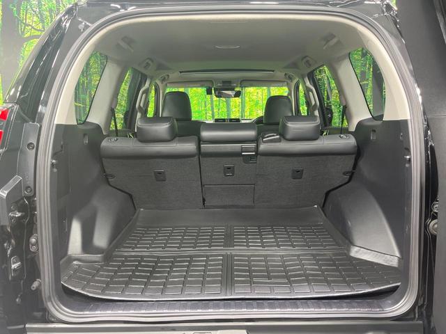ランドクルーザープラド TX Lパッケージ・ブラックエディション 禁煙車 サンルーフ 純正9型ナビ フルセグ バックカメラ セーフティセンス クリアランスソナー シートベンチレーション 黒革シート パワーシート LEDヘッド&フォグ 純正18インチアルミ ETC(10枚目)