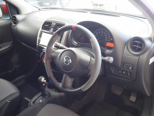 マーチ ニスモ　専用エアロ　ローダウン　本革巻きハンドル　メモリーナビ　Ｂｌｕｅｔｏｏｔｈ　地上テレビ　フルセグ　ドライブレコーダー（Ｆ・Ｒ）　ＥＴＣ　アイドリングストップ（18枚目）