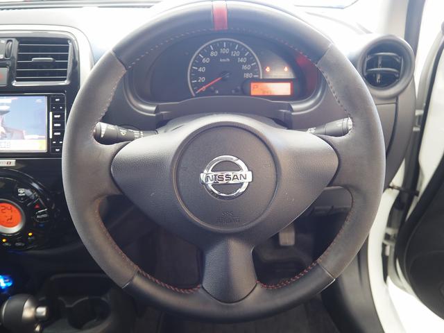 マーチ ニスモ　専用エアロ　ローダウン　本革巻きハンドル　メモリーナビ　Ｂｌｕｅｔｏｏｔｈ　地上テレビ　フルセグ　ドライブレコーダー（Ｆ・Ｒ）　ＥＴＣ　アイドリングストップ（19枚目）