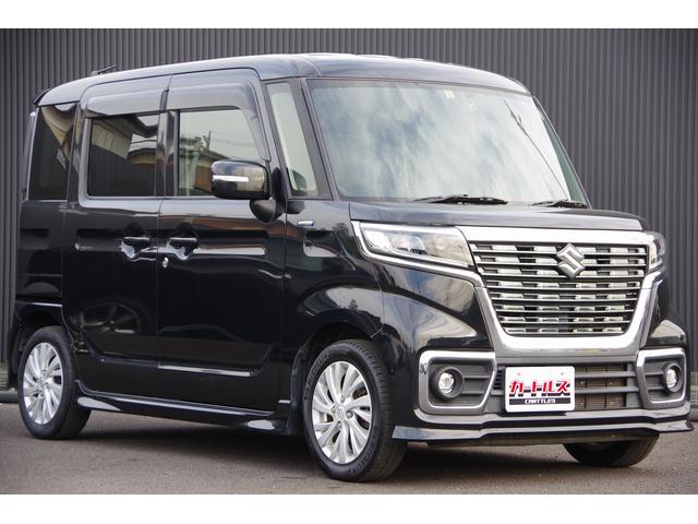 スペーシアカスタム ハイブリッドGS SDナビゲーション ESP シートH ナビ&TV BTオーディオ 両側スライド片側電動 イモビライザー DVD再生 運転席助手席エアバック ETC車載器 LEDヘッドライト スマートキー エアコン(4枚目)