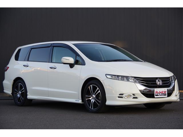 オデッセイ M サイドカメラ フロントカメラ ワンセグテレビ エアバック 横滑り防止 AUTOエアコン Rカメラ AUTOライト DVD PW キーレス 三列シート USB ETC ABS HDDナビ ナビTV(4枚目)