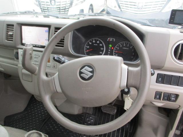 エブリイワゴン ＰＺターボ　車検令和８年３月　メモリーナビ　地デジテレビ　ＣＤ　オートエアコン　左パワースライドドア　タイミングチェーン　純正アルミホイール　ドアバイザー　プライバシーガラス　後期モデル　修復歴なし　キーレス（4枚目）