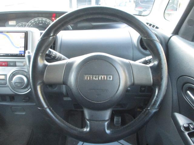 タント カスタムＲＳ　車検整備付　ナビ　フルセグＴＶ　バックカメラ　ＣＤ　ＤＶＤ　左側パワースライドドア　ＨＩＤヘッドライト　フォグ　１４インチアルミ　電格ドアミラー　ウインカーミラー　ｍｏｍｏステアリング　スマートキー（4枚目）