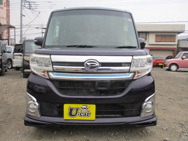 タント カスタムＲＳ　トップエディションＳＡ　車検整備付　ナビ　フルセグＴＶ　バックカメラ　Ｂｌｕｅｔｏｏｔｈオーディオ再生接続　ＣＤ　ＥＴＣ　ドラレコ　両側パワースライドドア　ハーフレザーシート　ＬＥＤライト　衝突軽減ブレーキ　スマートキー（3枚目）