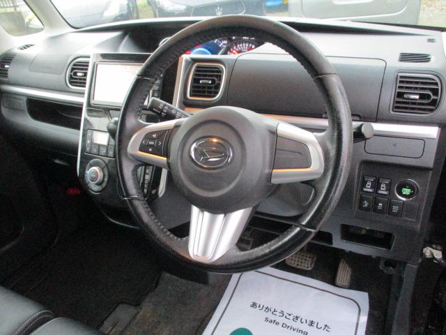 タント カスタムＲＳ　トップエディションＳＡ　車検整備付　ナビ　フルセグＴＶ　バックカメラ　Ｂｌｕｅｔｏｏｔｈオーディオ再生接続　ＣＤ　ＥＴＣ　ドラレコ　両側パワースライドドア　ハーフレザーシート　ＬＥＤライト　衝突軽減ブレーキ　スマートキー（4枚目）