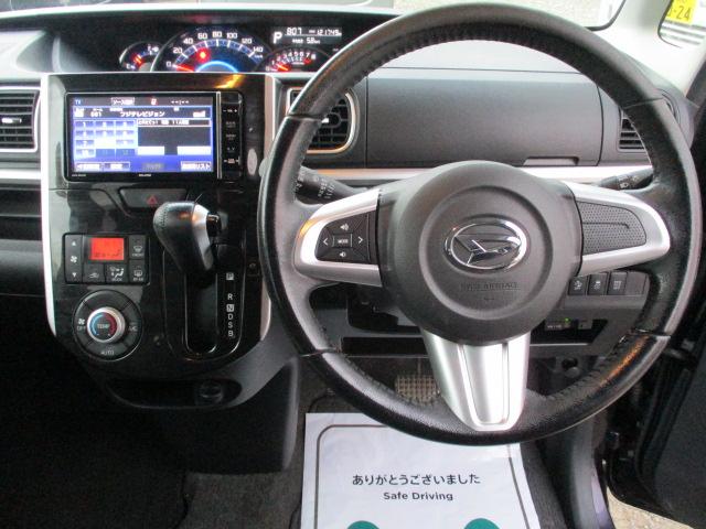 タント カスタムＲＳ　トップエディションＳＡ　車検整備付　ナビ　フルセグＴＶ　バックカメラ　Ｂｌｕｅｔｏｏｔｈオーディオ再生接続　ＣＤ　ＥＴＣ　ドラレコ　両側パワースライドドア　ハーフレザーシート　ＬＥＤライト　衝突軽減ブレーキ　スマートキー（5枚目）