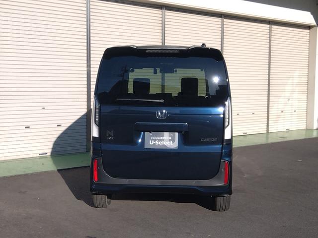 Ｎ－ＢＯＸカスタム ターボ　当社デモカー　ＨｏｎｄａＳＥＮＳＩＮＧ　ドラレコ　全周囲カメラ　ＨＤＤナビ　ＥＴＣ　純正アルミ　イモビライザー　１オナ　衝突被害軽減　フロントカメラ　サイドカメラ　禁煙　ベンチシート　キーフリー（5枚目）