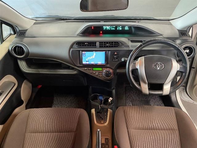 アクア G バックモニタ セキュリティー デュアルエアバック ナビTV パワーウィンドウ 地デジ ESC ATエアコン ABS パワーステアリング 運転席エアバッグ キーレススタートシステム DVD再生機能(5枚目)