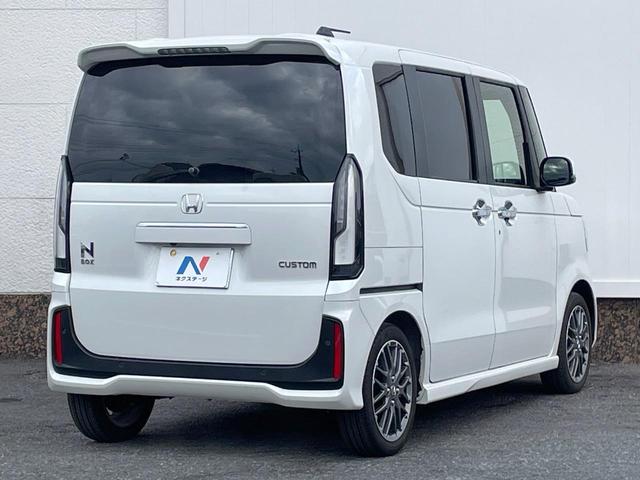 Ｎ－ＢＯＸカスタム ターボ　禁煙車　ターボ　８型純正ナビ　両側電動ドア　バックカメラ　衝突被害軽減システム　ハーフレザーシート　ドラレコ　コーナーセンサー　スマートキー　ＬＥＤヘッド　ビルトインＥＴＣ　純正１５インチアルミ（18枚目）