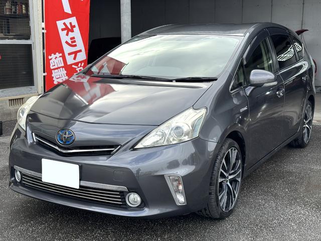 プリウスアルファ Ｓ　Ｒ７　ＨＶバッテリー交換済・２年車検付・Ｂｌｕｅｔｏｏｔｈ・バックカメラ・ＥＴＣ・スペアキー・１８インチアルミホイール・ＴＶ・スペアキー・フォグランプ・５人乗り・２年保証対象車