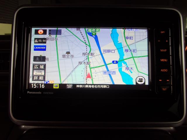 スペーシアギア ギア　ＨＹＢＲＩＤ　ＸＺターボ　メモリーナビ　両側電動スライドドア　パドルシフト　ドライブレコーダー前後　ＬＥＤヘッドランプ　ルーフレール　アダプティブクルーズコントロール　ステアリングオーディオスイッチ　スリムサーキュレーター　オートライト（8枚目）