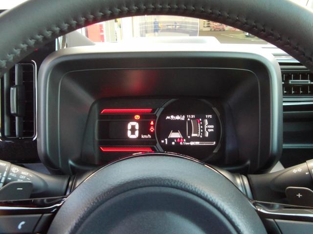 スペーシア ギア　ＨＹＢＲＩＤ　ＸＺターボ　全方位Ｍ付ナビ　４ＷＤ　両側電動スライドドア　スズキコネクト　パドルシフト　マルチユースフラップ　ＬＥＤヘッドランプ　キーレスプッシュスタート　ルーフレール　アダプティブクルーズコントロール　ステアリングオーディオスイッチ（12枚目）