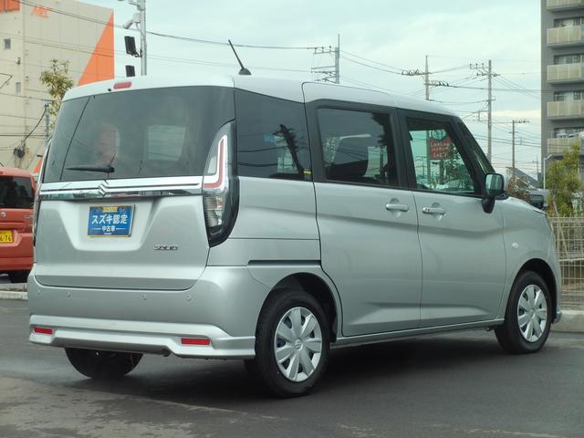 ソリオ Ｇ　オーディオレス　後席両側スライドドア　ウォークスルー　キーレスプッシュスタート　衝突被害軽減ブレーキ　後退時ブレーキサポート　ＳＲＳサイドエアバッグ　ＳＲＳカーテンエアバッグ　ＥＳＰ　オートライト　フルオートエアコン（6枚目）