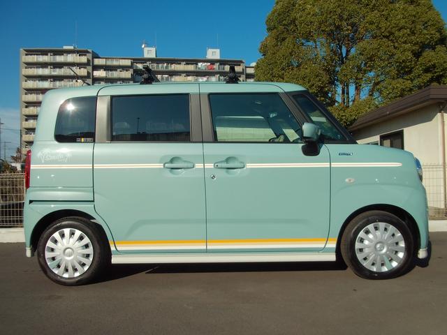 ワゴンＲスマイル ＨＹＢＲＩＤ　Ｓ　オーディオレス　Ｓｅａｓｉｄｅ　ｓｔｙｌｅ　電動スライドドア　ＬＥＤヘッドランプ　キーレスプッシュスタート　ルーフキャリア　アダプティブクルーズコントロール　ステアリングオーディオスイッチ　電動パーキングブレーキ（3枚目）