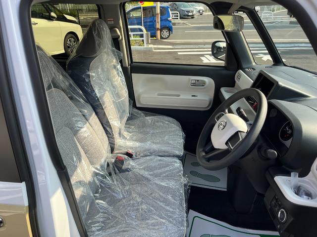 ムーヴキャンバス ストライプスG 届出済未使用車 両側電動スライドドア 障害物センサー バックカメラ パワーウインドウ セキュリティアラーム フルフラット スマートキープッシュスタート カーテンエアバック Sヒーター キーフリーキー(18枚目)