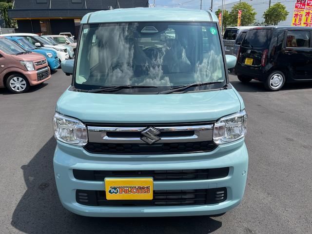 スペーシア ハイブリッドX 届出済未使用車 全方位カメラ付きメモリーナビ 両側電動パワースライドドア 前席シートヒーター オートLEDヘッドライト スマートキー パーキングソナ― ベンチシート 後席オットマン フルフラットシート(5枚目)